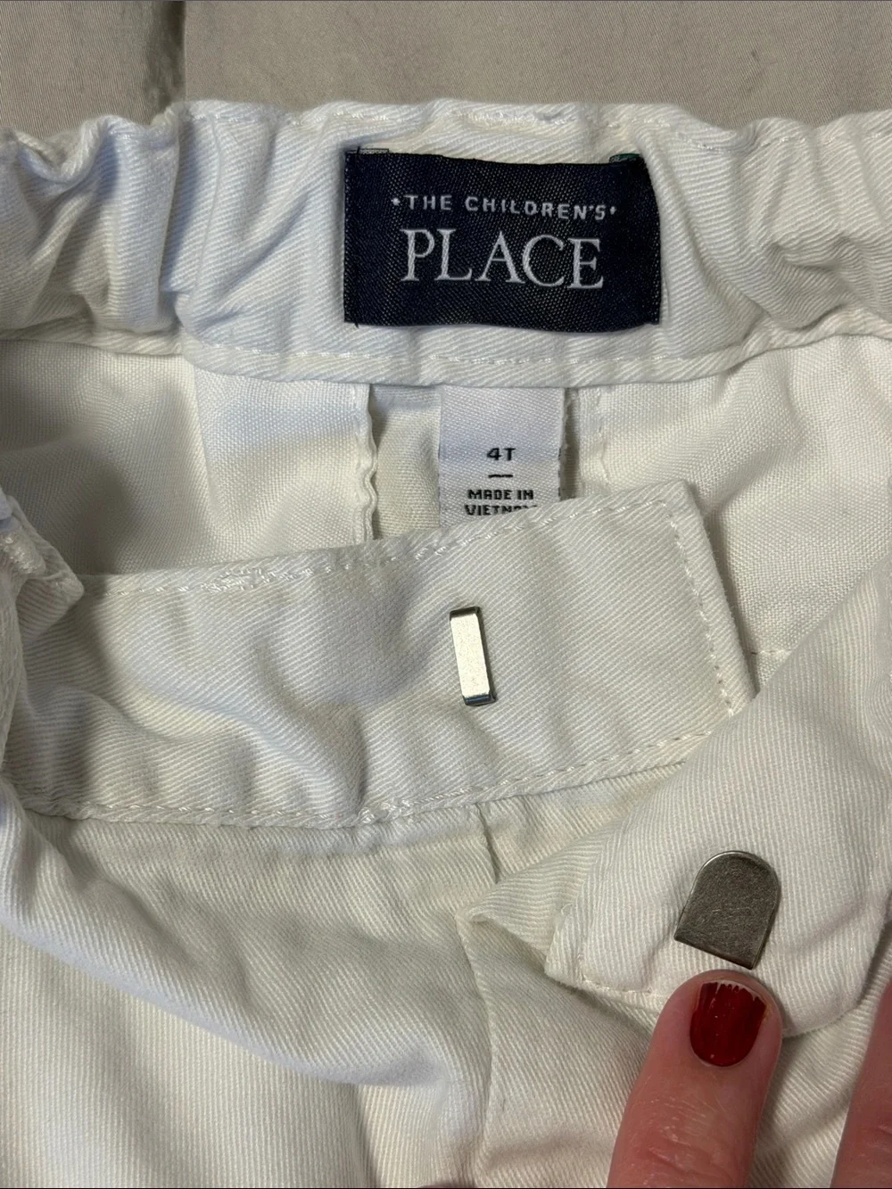 The Children's Place White Flat Front Cotton Shorts